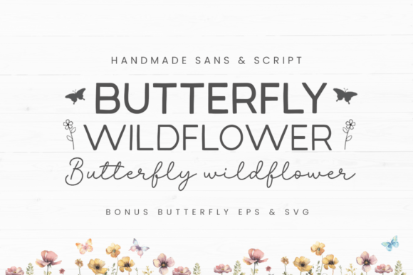 Butterfly Wildflower: A Font Trio for Modern Design