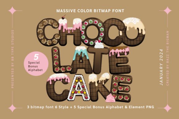 Chocolate Cake: A Playful Font for Heartfelt Design