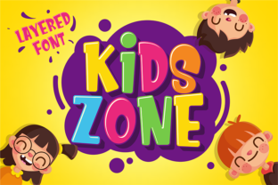 Kids Zone: A Layered Font for Joyful Design Projects