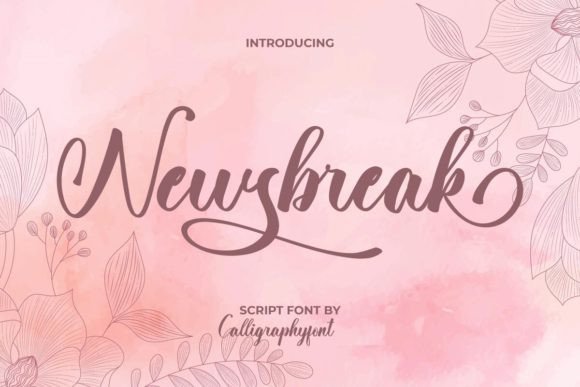 Newsbreak Font: Where Floral Elegance Meets Modern Branding
