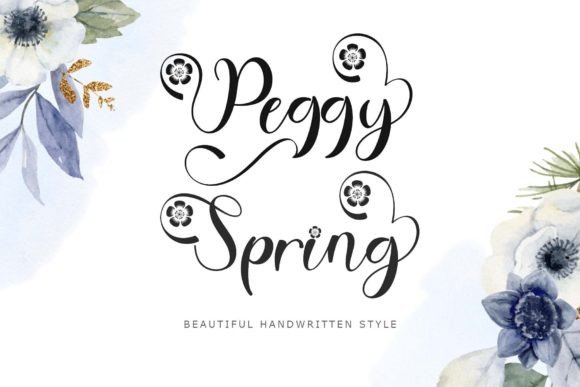 Peggy Spring: A Handwritten Font with Natural Elegance