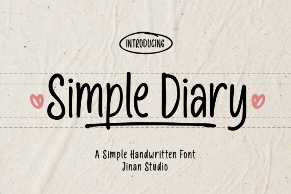 Simple Diary: A Handwritten Sans Serif with Heart