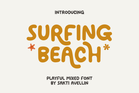 Surfing Beach: A Playful Typeface for Creative Projects